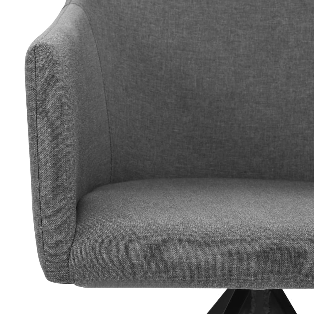 vidaXL Eetkamerstoelen draaibaar 2 st stof bruin