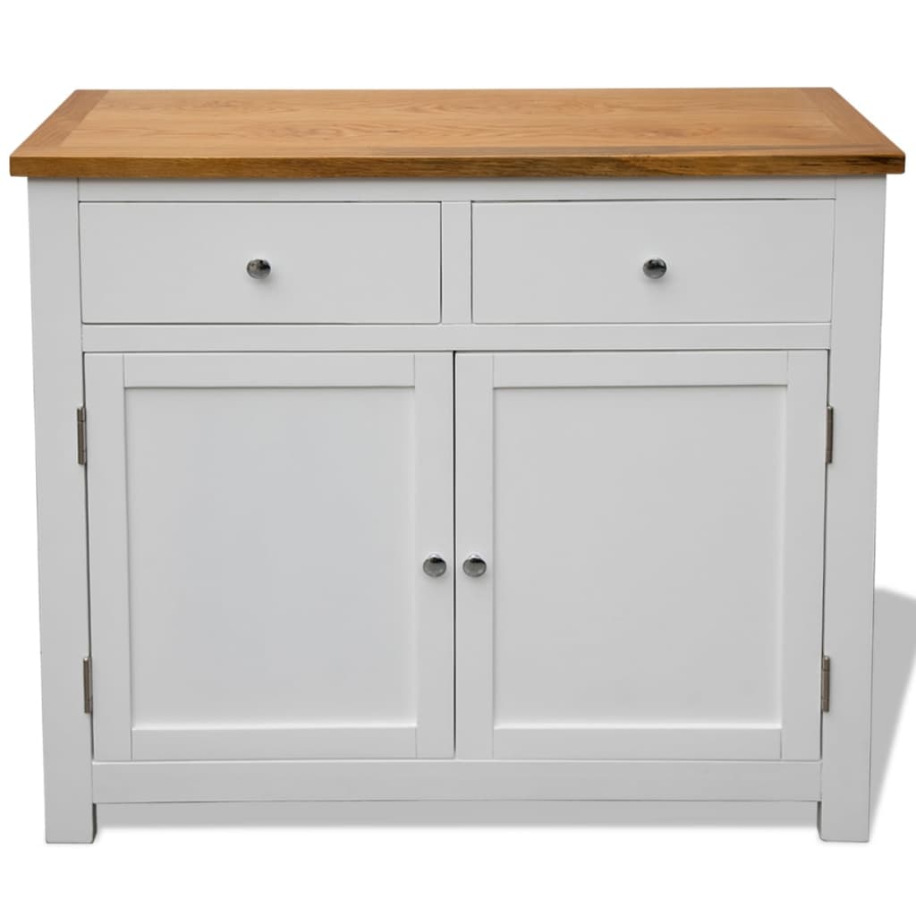 vidaXL Dressoir 110x33,5x70 cm massief eikenhout