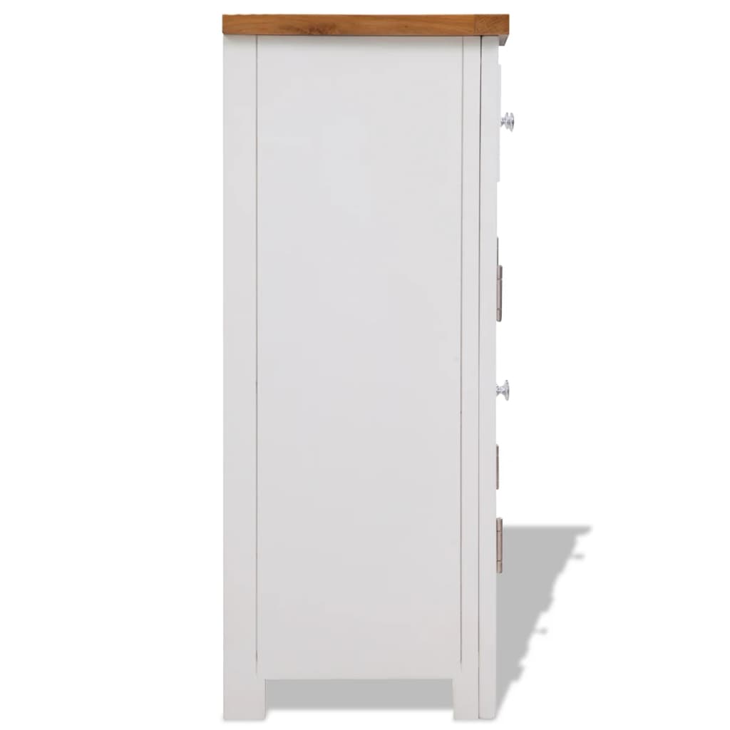 vidaXL Dressoir 110x33,5x70 cm massief eikenhout