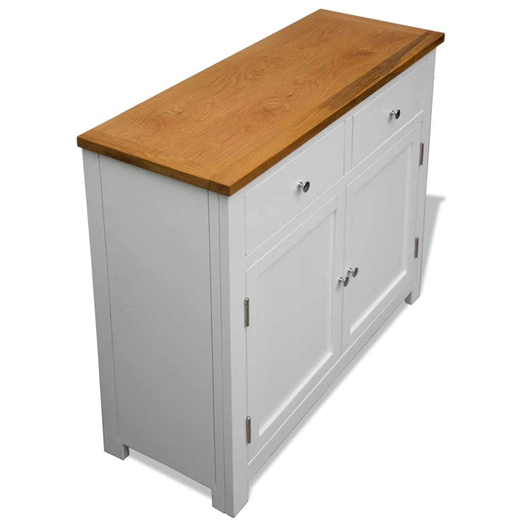 vidaXL Dressoir 110x33,5x70 cm massief eikenhout