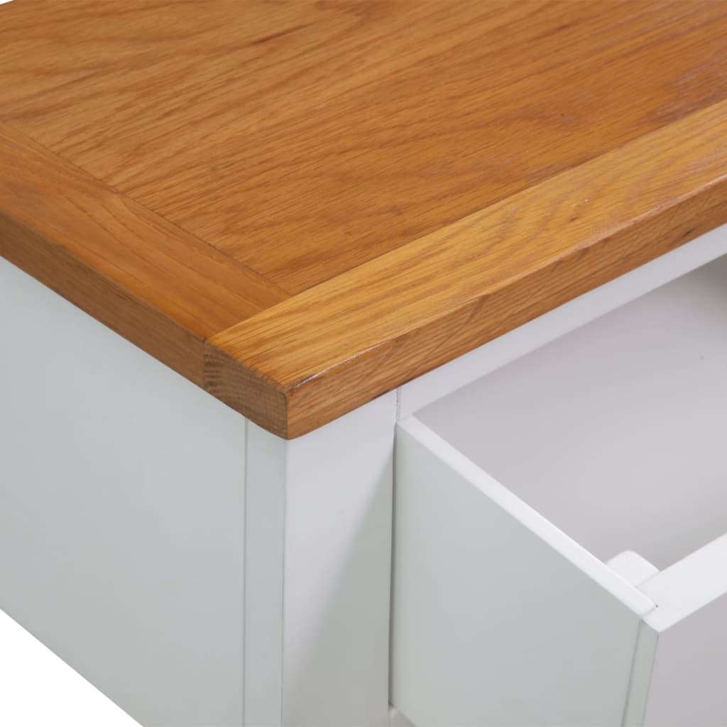 vidaXL Wandtafel 118x35x77 cm massief eikenhout