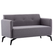 vidaXL Tweezitsbank 115x60x67 cm stof lichtgrijs