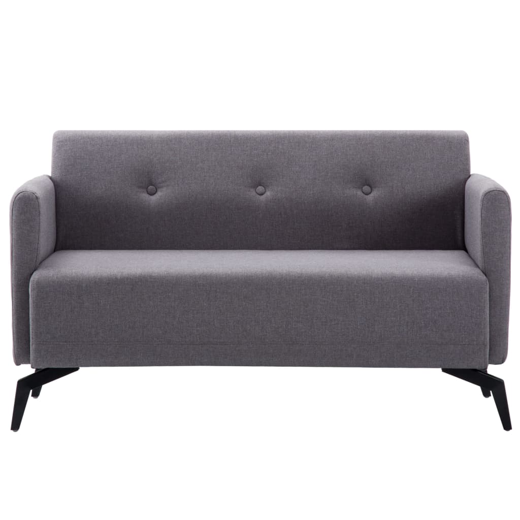 vidaXL Tweezitsbank 115x60x67 cm stof lichtgrijs
