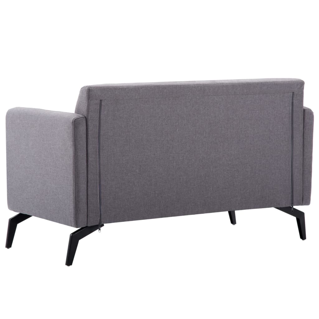 vidaXL Tweezitsbank 115x60x67 cm stof lichtgrijs