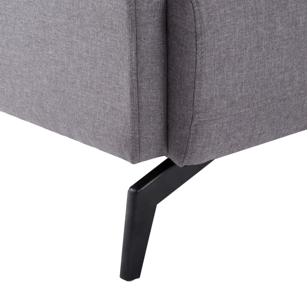 vidaXL Tweezitsbank 115x60x67 cm stof lichtgrijs