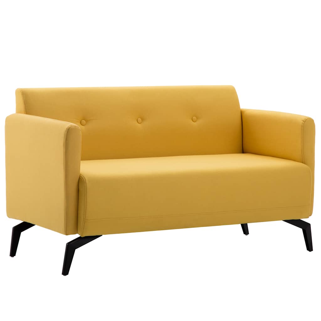 vidaXL Tweezitsbank 115x60x67 cm stof lichtgrijs