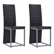 vidaXL Eetkamerstoelen 2 st kunstleer zwart