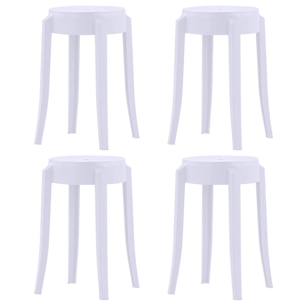 vidaXL Krukken stapelbaar 4 st kunststof zwart