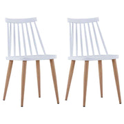vidaXL Eetkamerstoelen 2 st kunststof wit