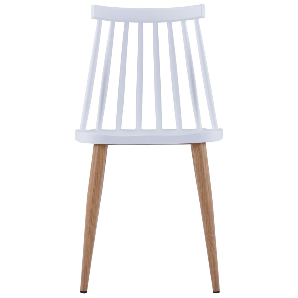 vidaXL Eetkamerstoelen 2 st kunststof wit