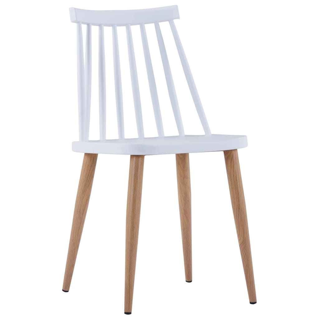 vidaXL Eetkamerstoelen 2 st kunststof wit