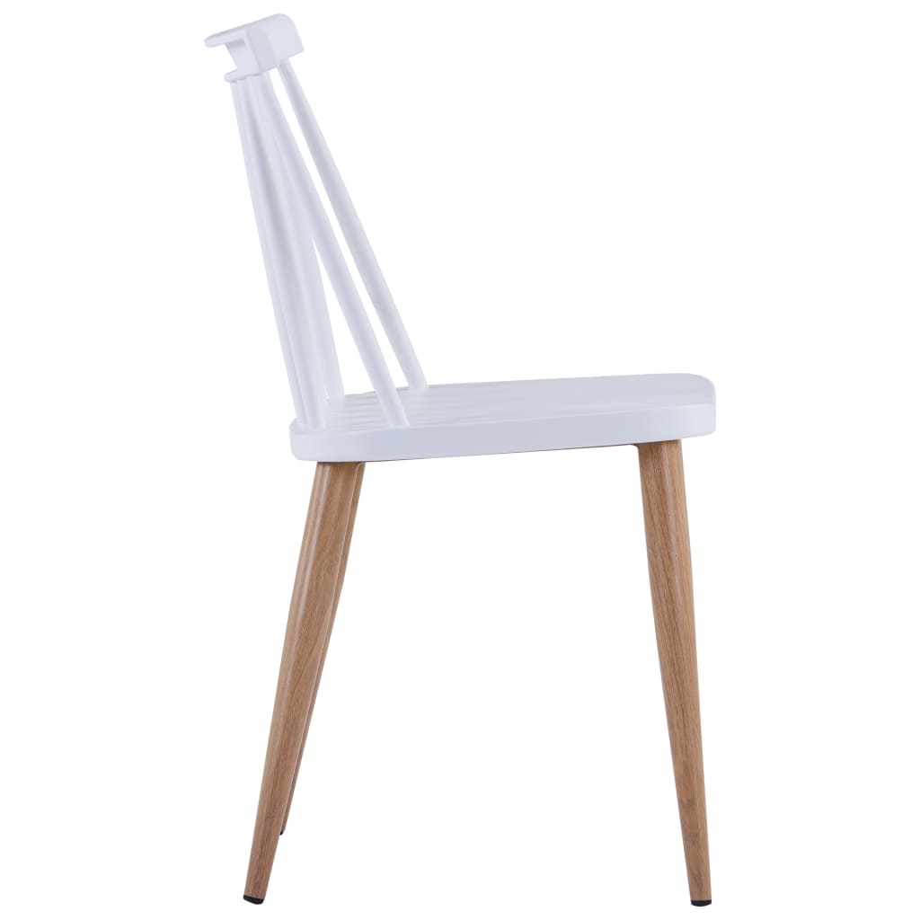 vidaXL Eetkamerstoelen 2 st kunststof wit