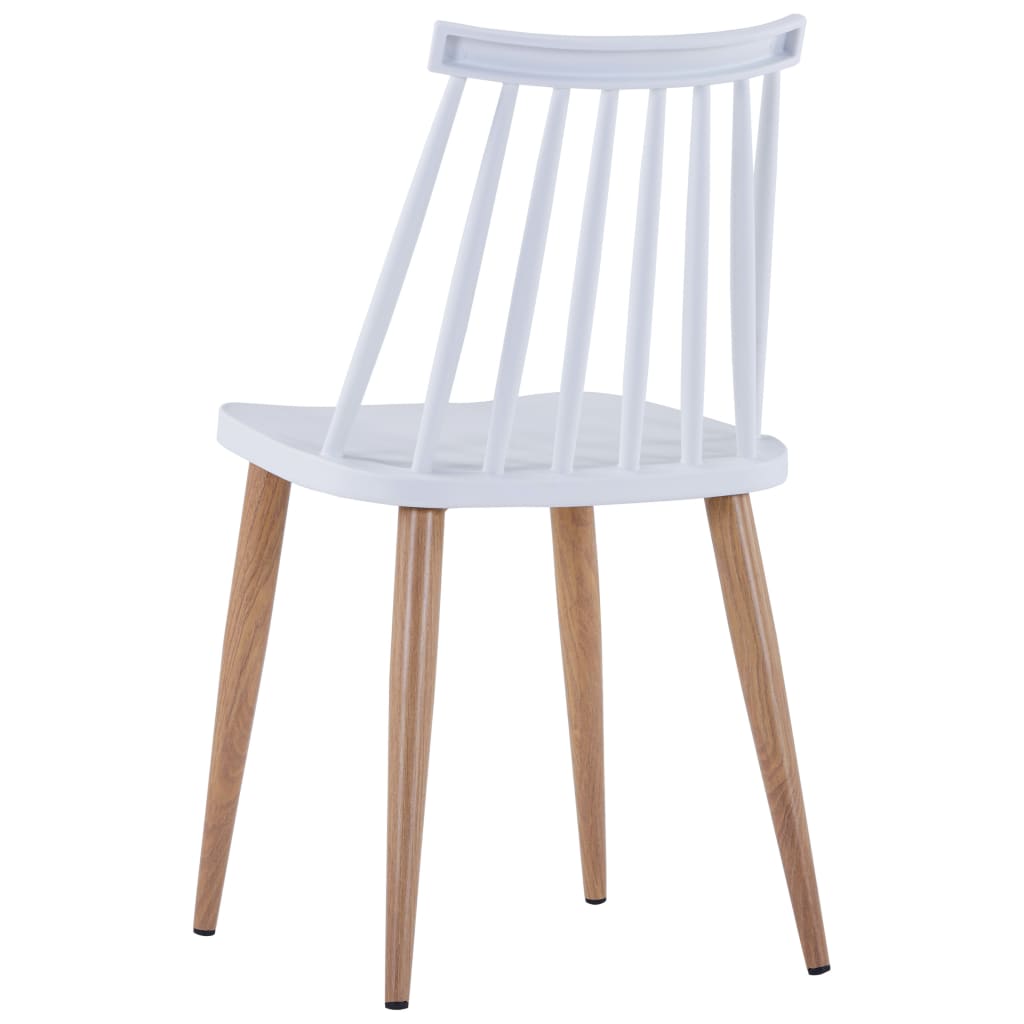 vidaXL Eetkamerstoelen 2 st kunststof wit