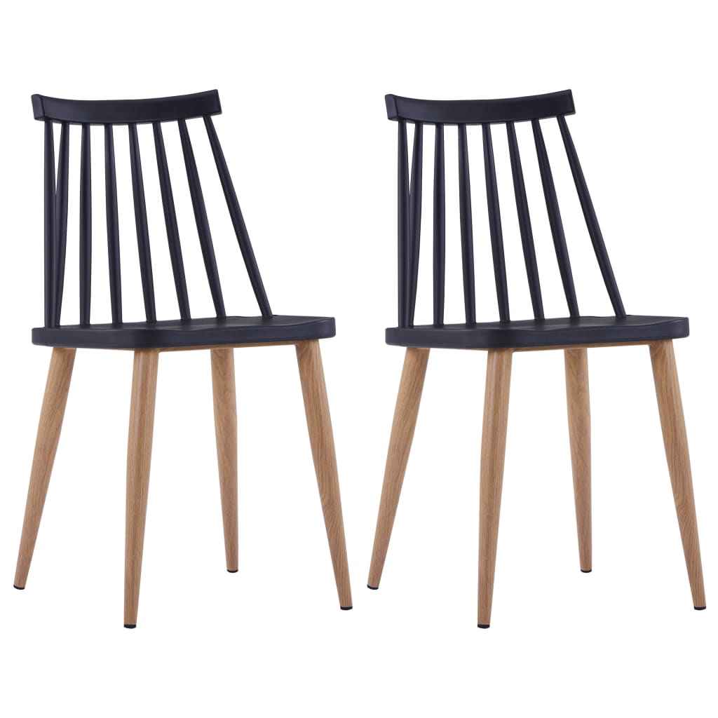 vidaXL Eetkamerstoelen 2 st kunststof wit