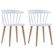 vidaXL Eetkamerstoelen 2 st kunststof wit