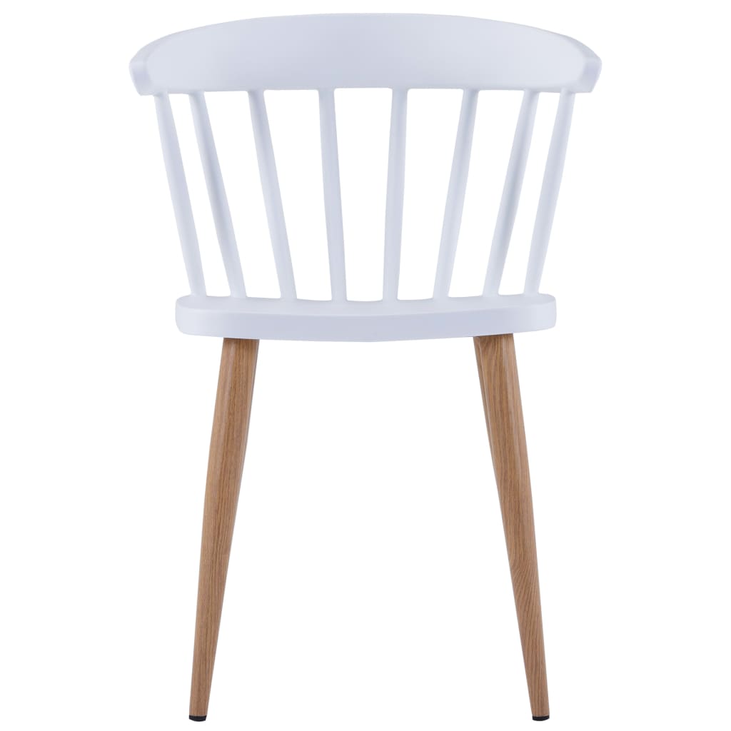 vidaXL Eetkamerstoelen 2 st kunststof wit