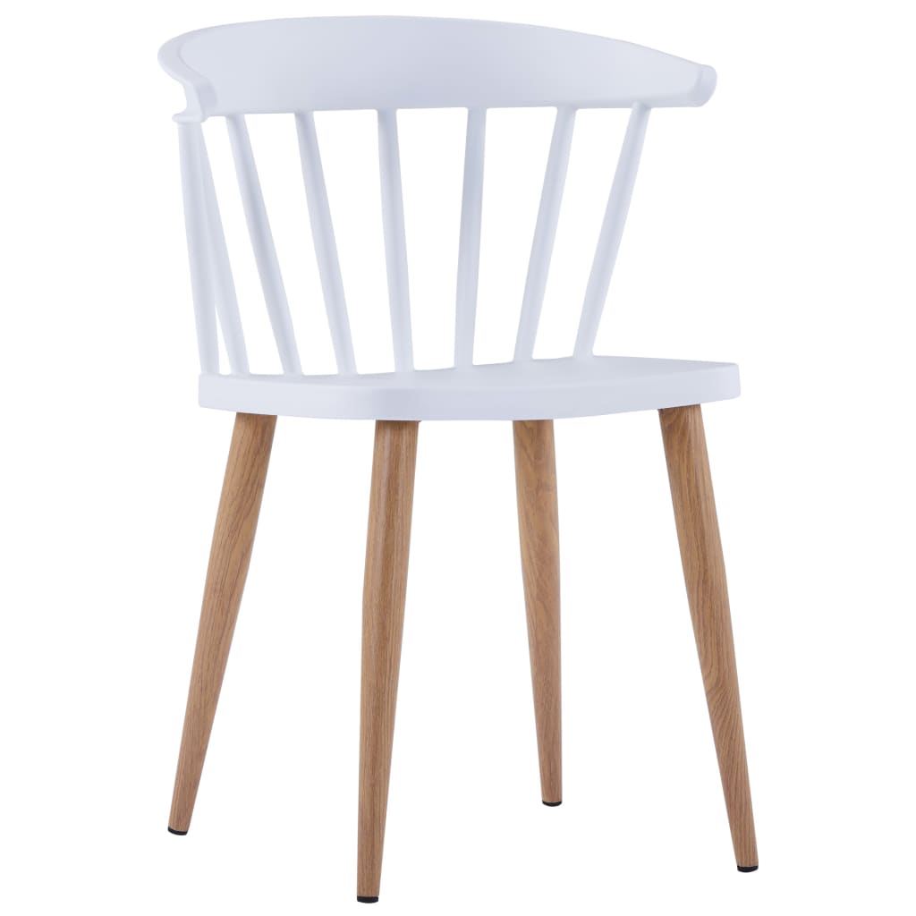 vidaXL Eetkamerstoelen 2 st kunststof wit