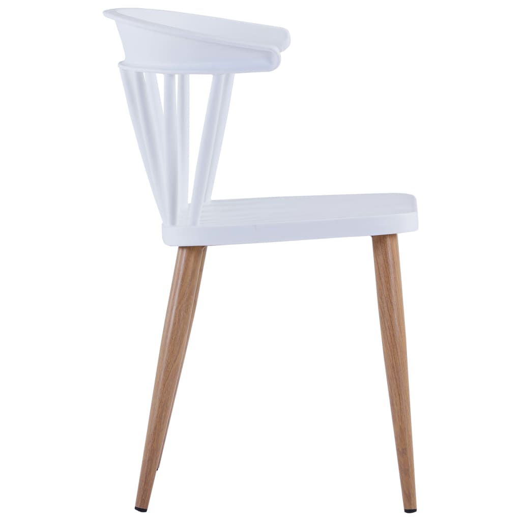 vidaXL Eetkamerstoelen 2 st kunststof wit