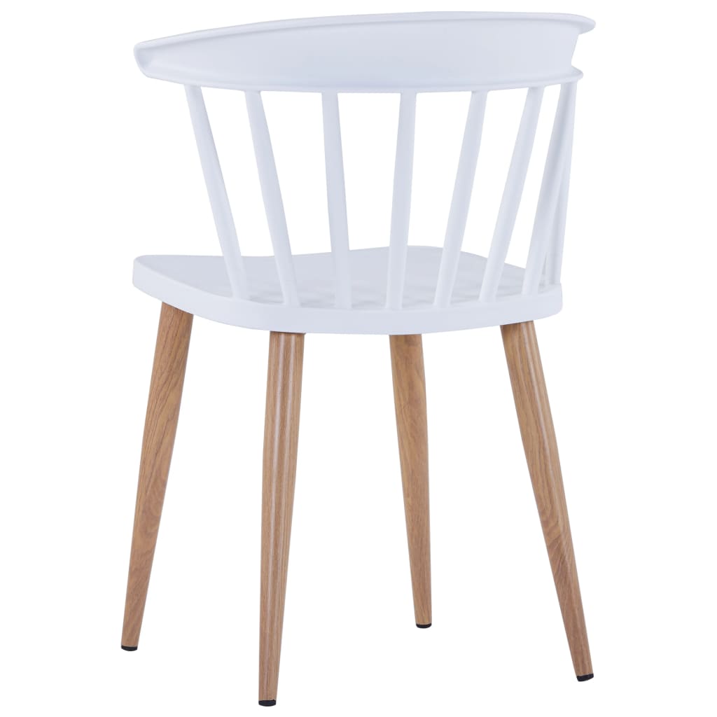 vidaXL Eetkamerstoelen 2 st kunststof wit