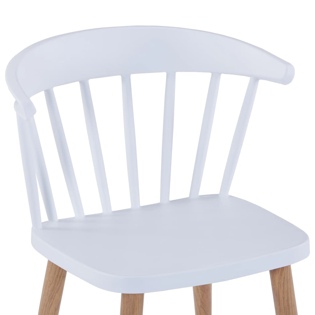 vidaXL Eetkamerstoelen 2 st kunststof wit