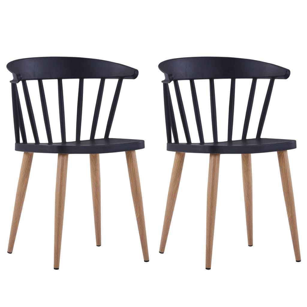 vidaXL Eetkamerstoelen 2 st kunststof wit