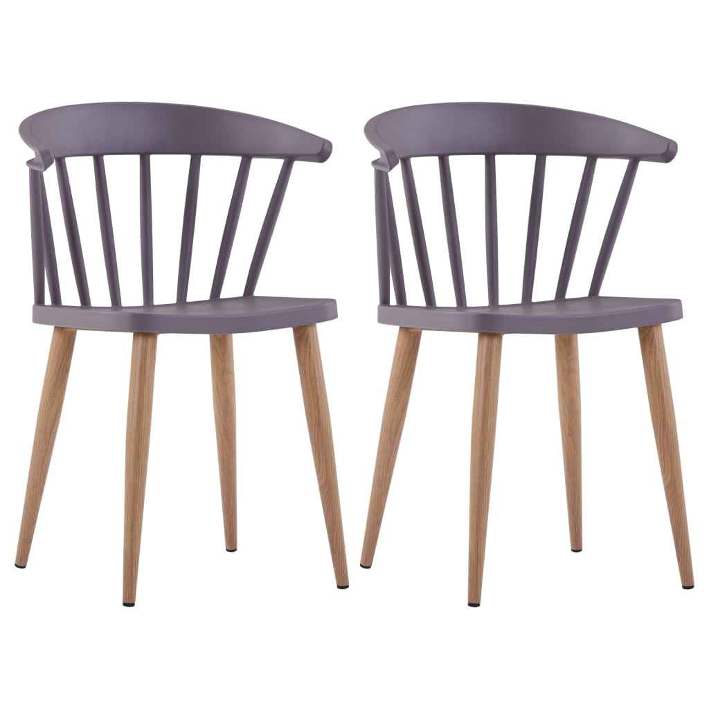 vidaXL Eetkamerstoelen 2 st kunststof wit