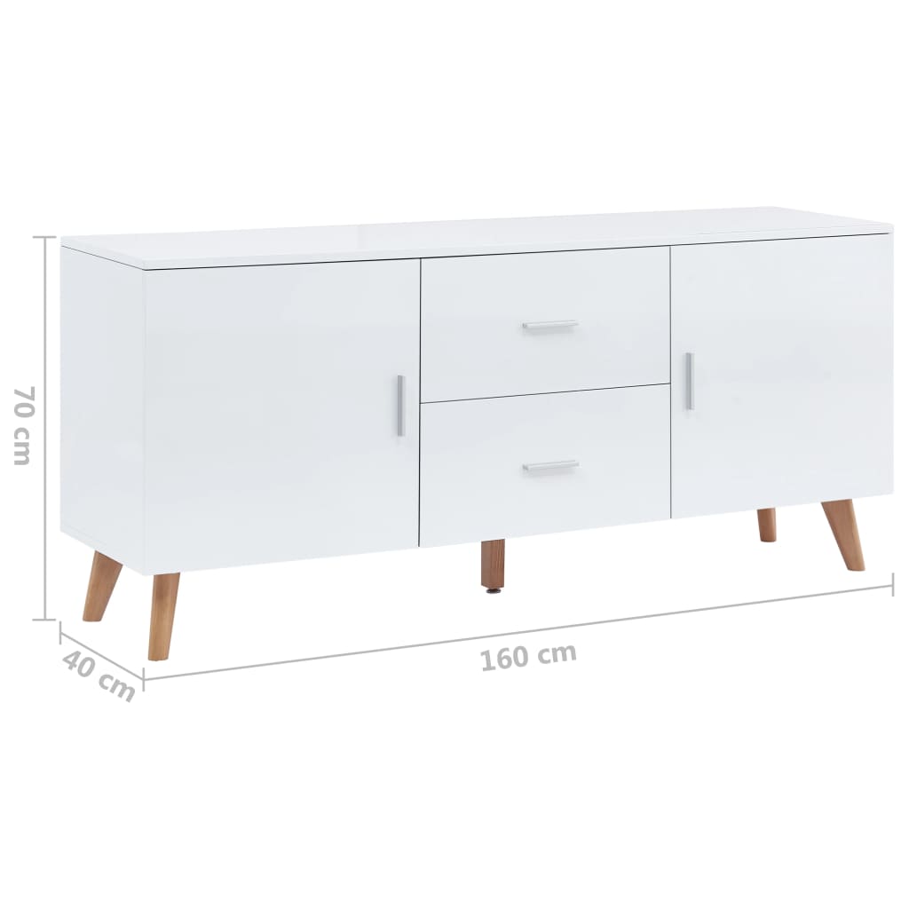 vidaXL Dressoir 160x40x70 cm MDF wit