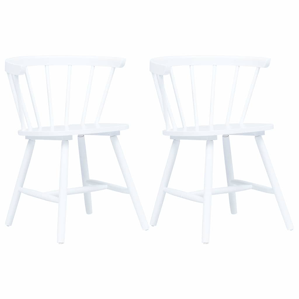 vidaXL Eetkamerstoelen 4 st massief rubberwood zwart