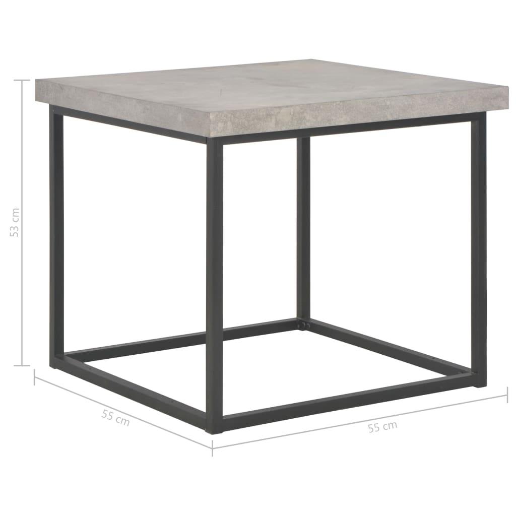 vidaXL Salontafel 75x75x38 cm beton-look