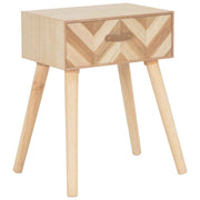 vidaXL Nachtkastje met lade 44x30x58 cm massief hout