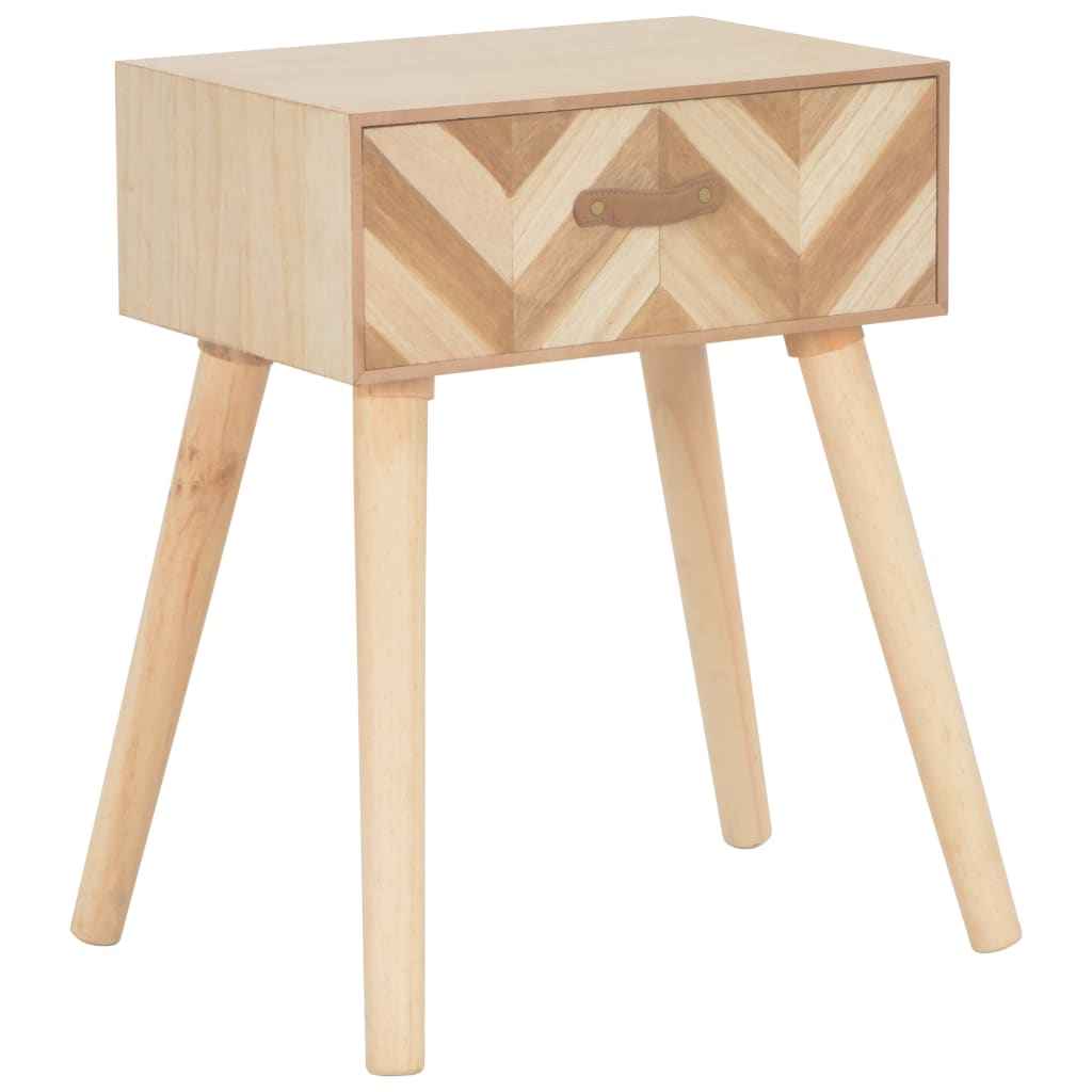 vidaXL Nachtkastje met lade 44x30x58 cm massief hout