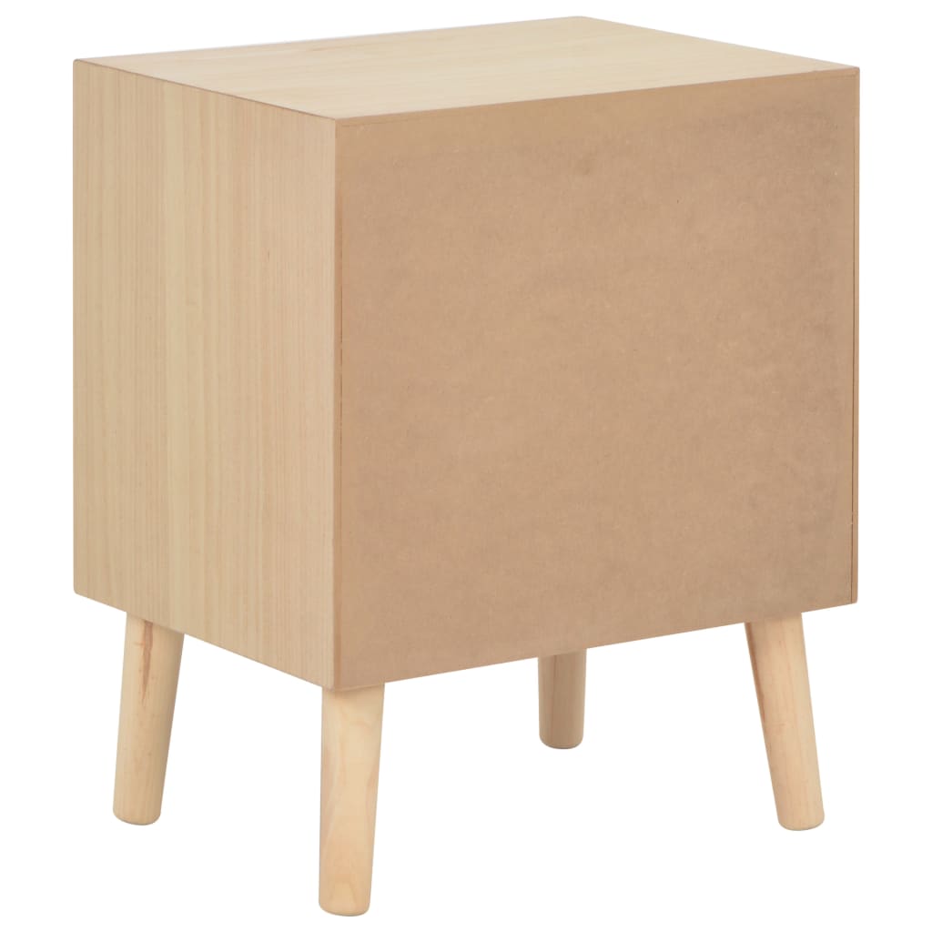 vidaXL Nightstand with 2 Drawers 40x30x49.5 cm Solid Pinewood