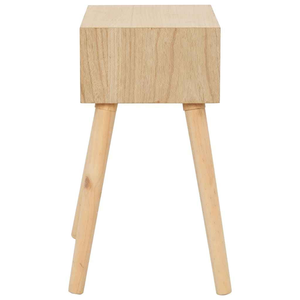 vidaXL Nachtkastje met lade 44x30x58 cm massief hout