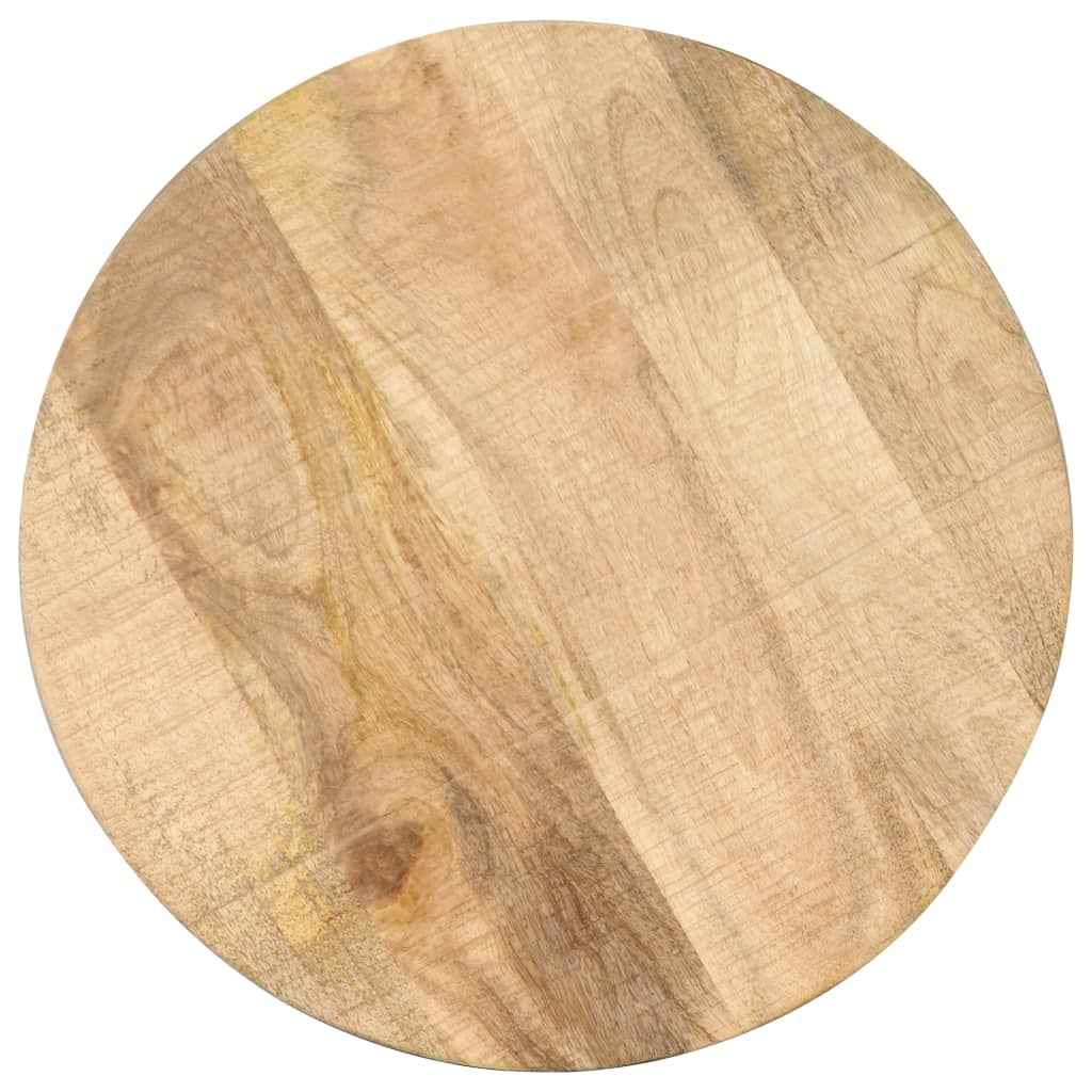 vidaXL Bijzettafel 45x(45-62) cm massief sloophout en gietijzer