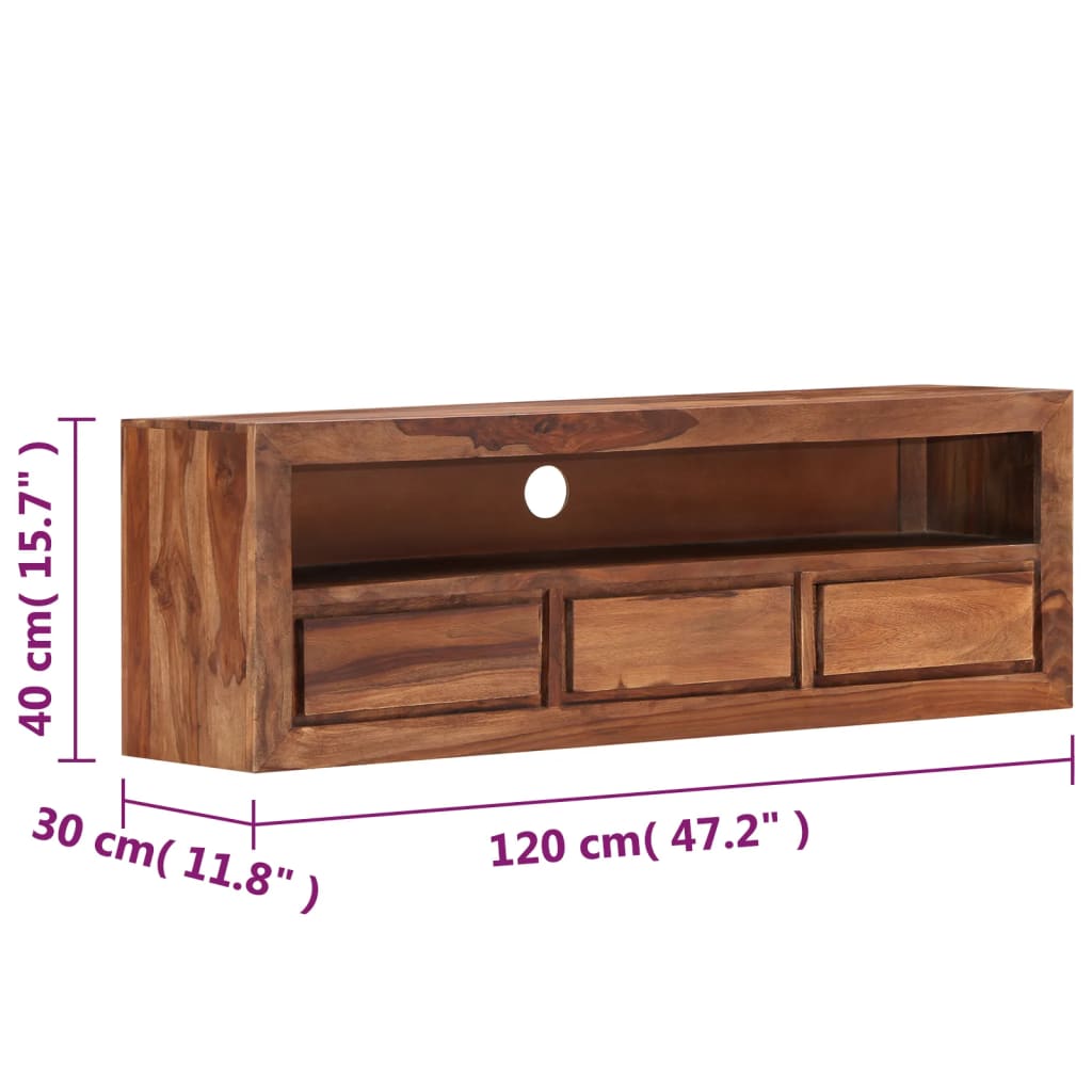 vidaXL Tv-meubel 120x30x40 cm massief acaciahout