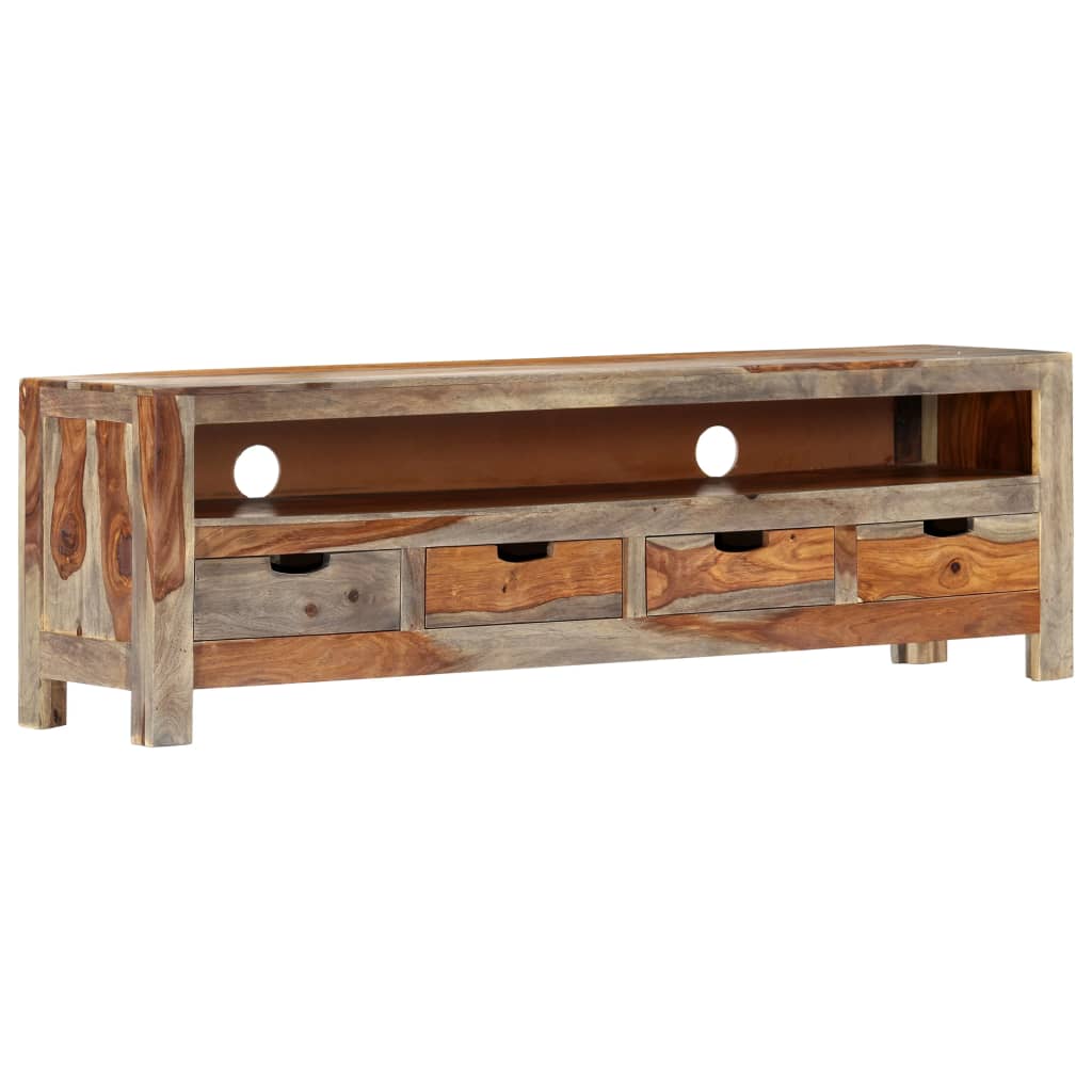 vidaXL TV-meubel 130x30x40 cm massief acaciahout