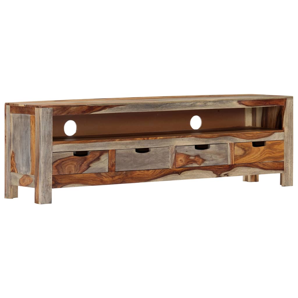 vidaXL TV-meubel 130x30x40 cm massief acaciahout