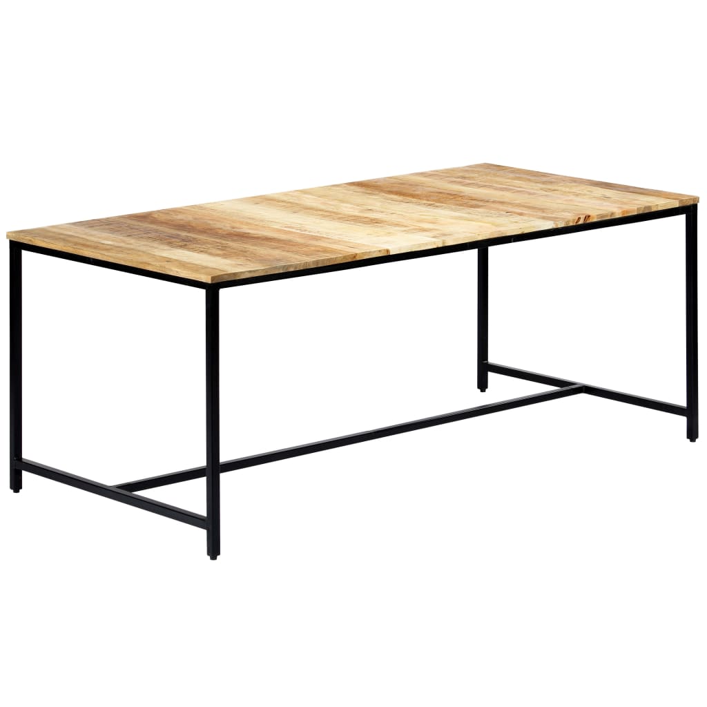 vidaXL Eettafel 180x90x75 cm massief ruw mangohout - Aashly