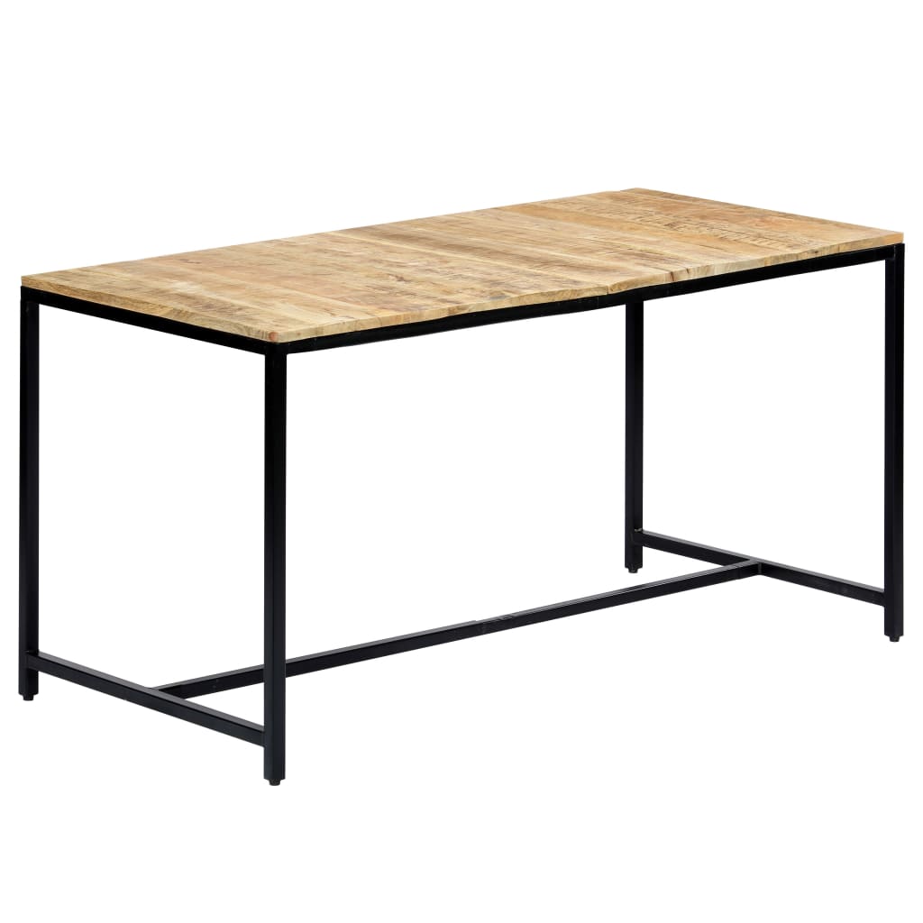 vidaXL Eettafel 180x90x75 cm massief ruw mangohout - Aashly