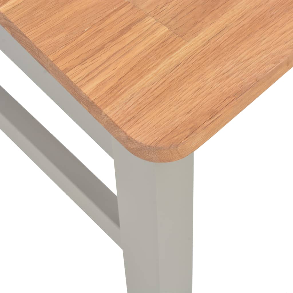 vidaXL Eetkamerstoelen 2 st massief eikenhout wit