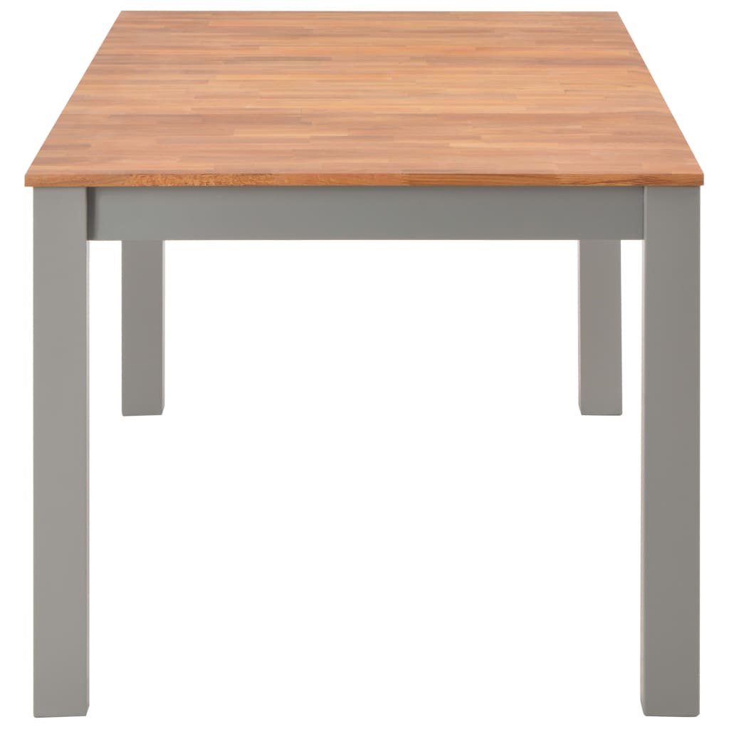 vidaXL Eettafel 180x90x74 cm massief eikenhout