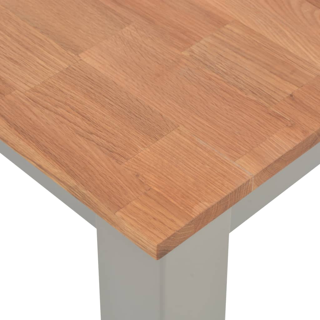 vidaXL Eettafel 180x90x74 cm massief eikenhout