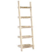 vidaXL Ladderkast 75x37x205 cm massief mangohout wit