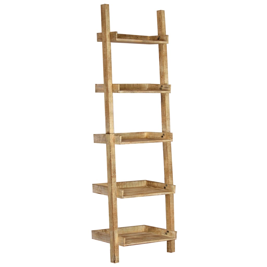 vidaXL Ladderkast 75x37x205 cm massief mangohout wit