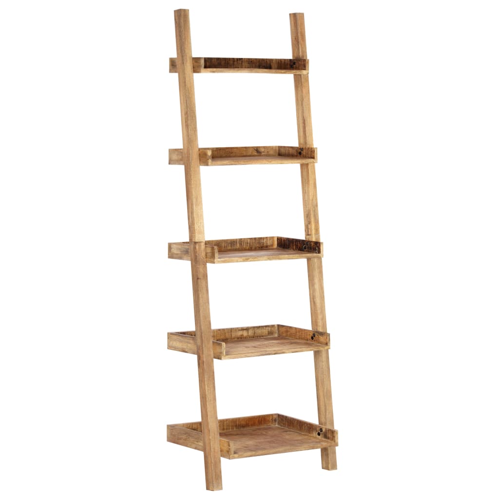 vidaXL Ladderkast 75x37x205 cm massief mangohout wit