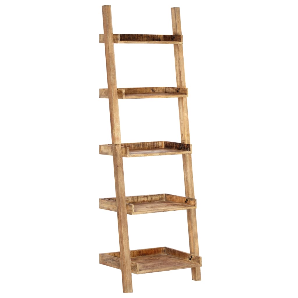 vidaXL Ladderkast 75x37x205 cm massief mangohout wit