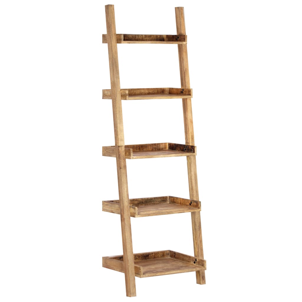 vidaXL Ladderkast 75x37x205 cm massief mangohout wit