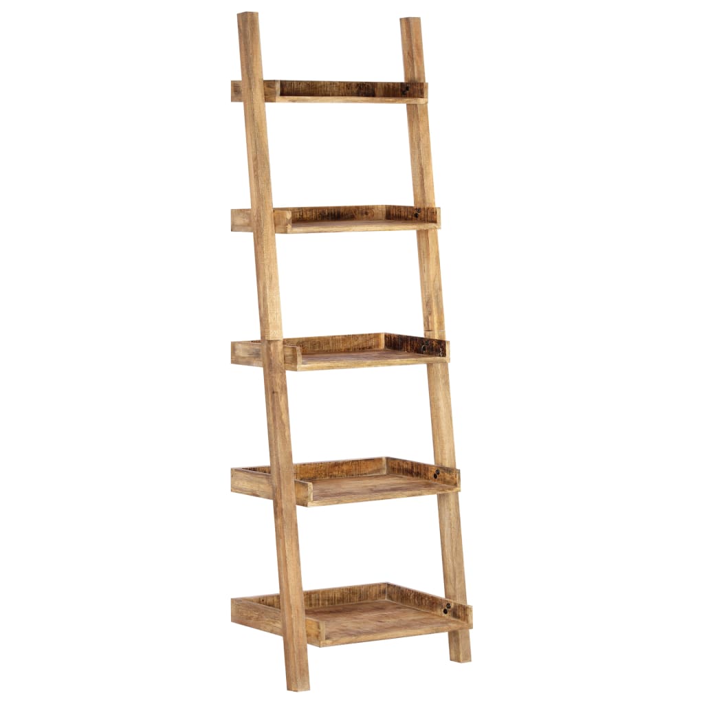 vidaXL Ladderkast 75x37x205 cm massief mangohout wit
