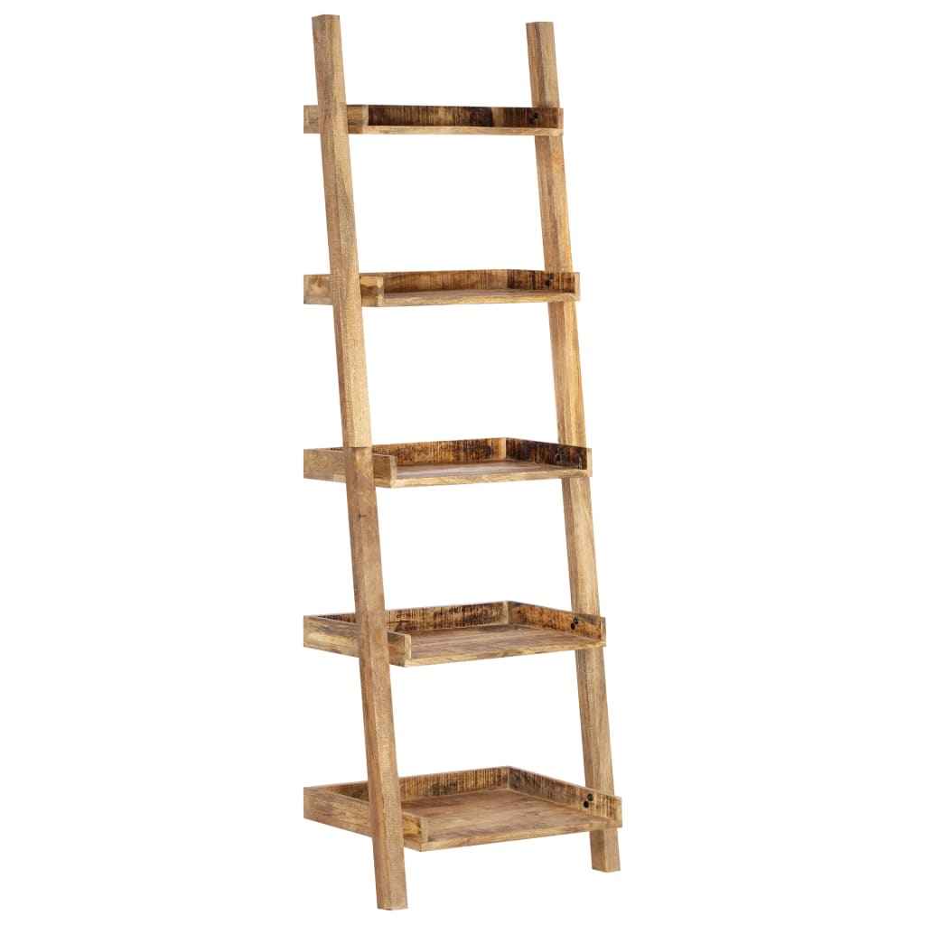 vidaXL Ladderkast 75x37x205 cm massief mangohout wit