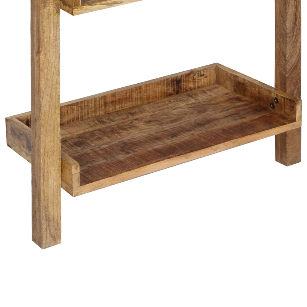 vidaXL Ladderkast 75x37x205 cm massief mangohout wit
